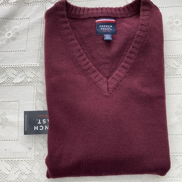 Boy’s burgundy Sweater Vest Size 18 NWT - Picture 3 of 5